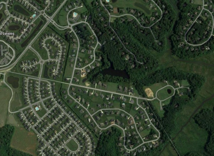 Bird's eye Aerial view | Hawkseye, Lewes, Delaware HOA Home Owners Association
