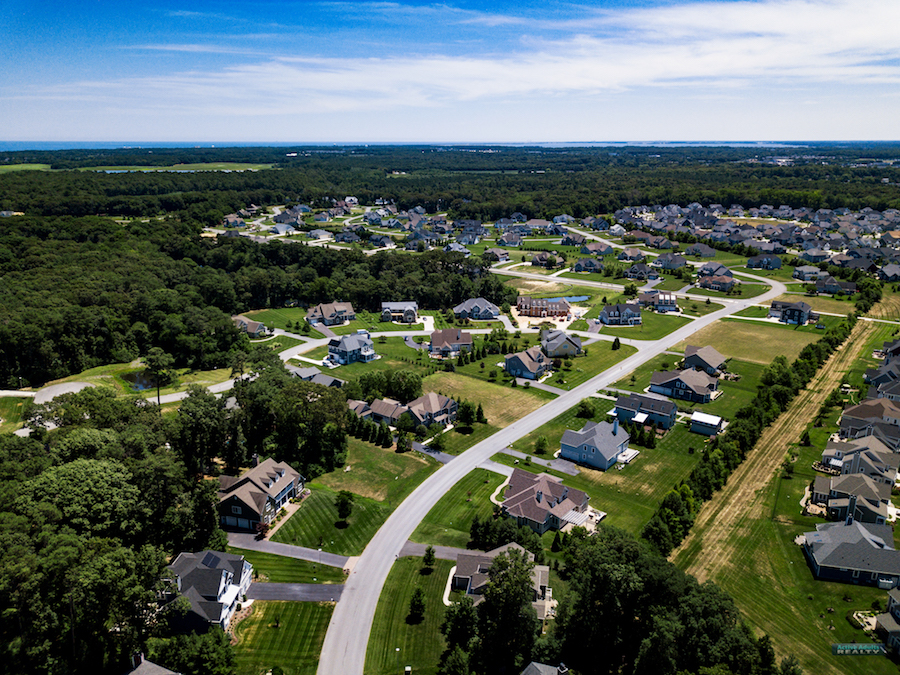 Streets aerial view | Hawkseye, Lewes, Delaware HOA Home Owners Association